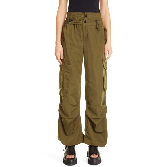 MONSE Pants - Monse 'Cargo' Green Parachute Pants Size 10